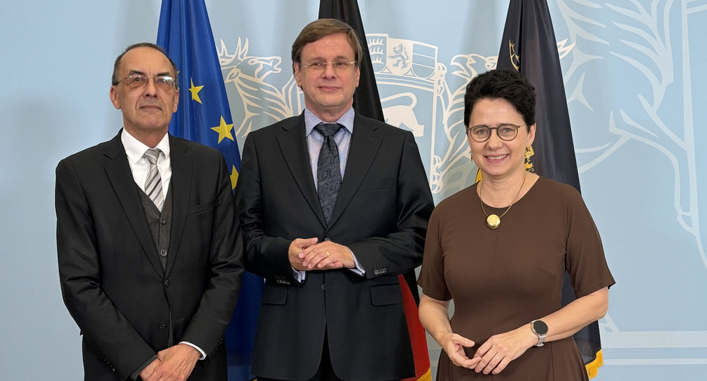 Generalstaatsanwalt Peter Häberle, Leitender Oberstaatsanwalt Franz-Josef Heering und Jutizministerin Marion Gentges