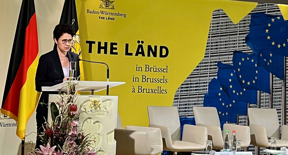 Justizministerin Marion Gentges macht sich in Brüssel für eine gesamteuropäische Lösung in der Asylpolitik stark.